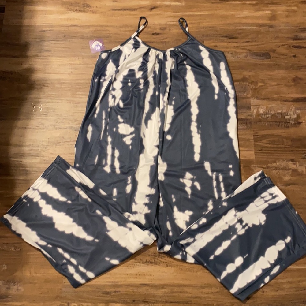 Boho tie-dye casual jumpsuit - Picture 3 of 5